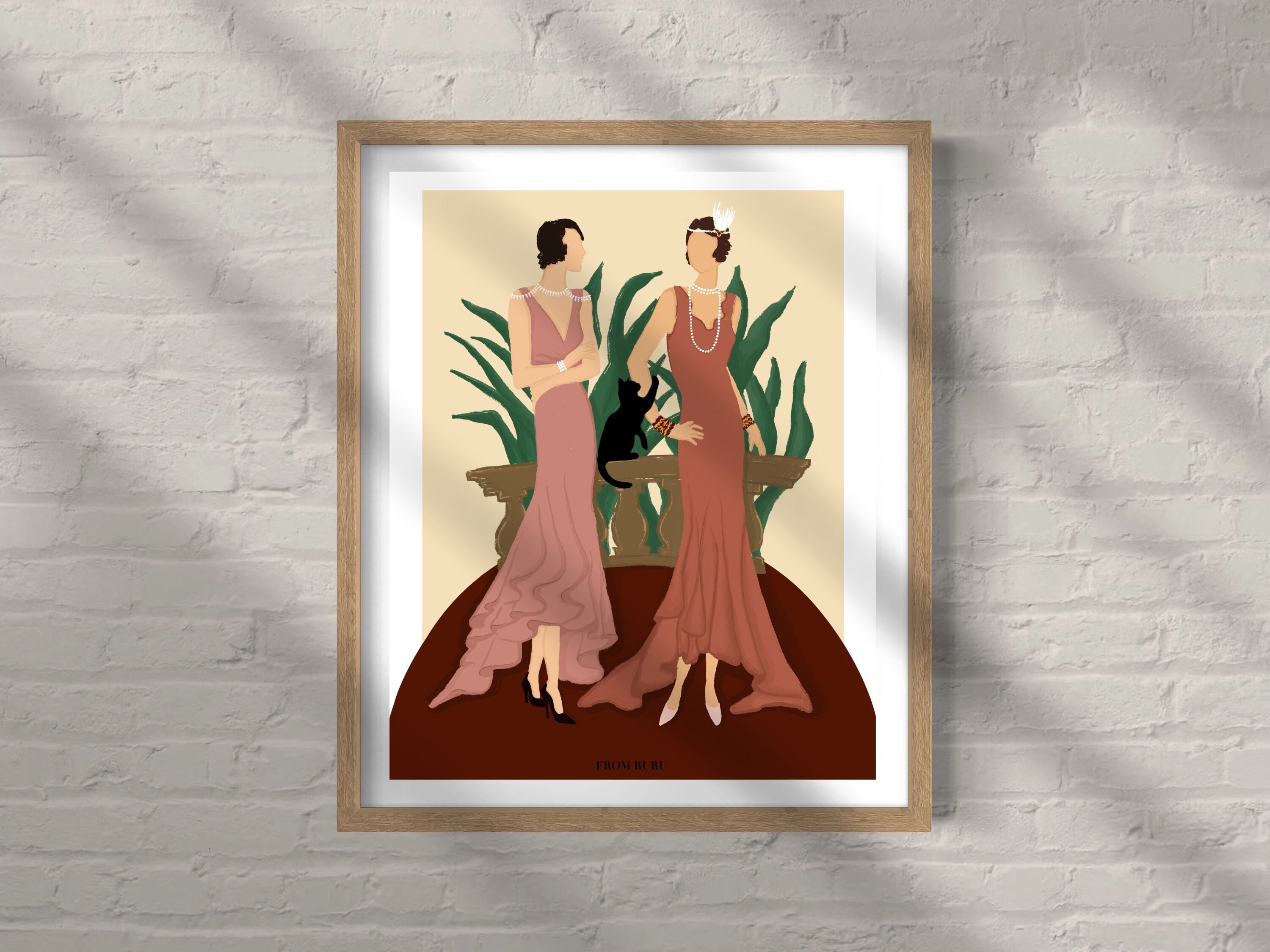 Art Deco Print, 1920s Flapper Girls, Roaring 20’s Art, Vintage Art ...
