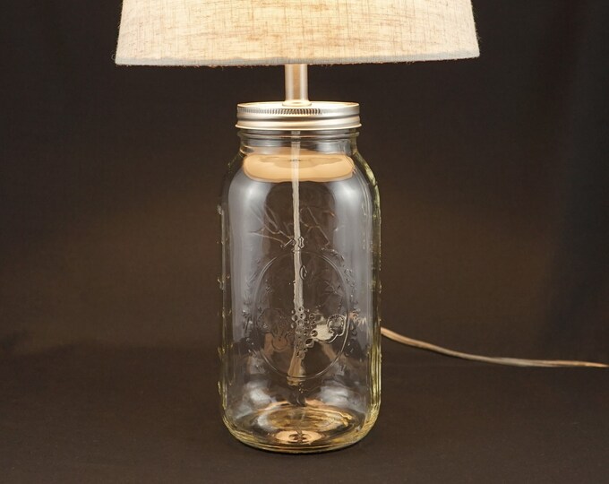 Ball Jar Lamp / Fillable Lamp / Glass Jar Lamp / Table Lamp Etsy