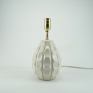 12 inch - Ceramic Table Lamp with Solid Brass Neck