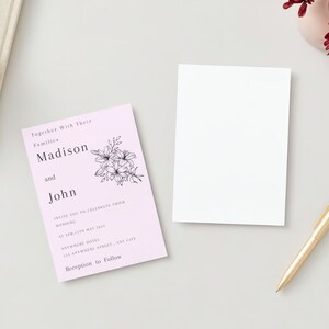 Fully Editable Minimalist Wedding Invitation Template Canva