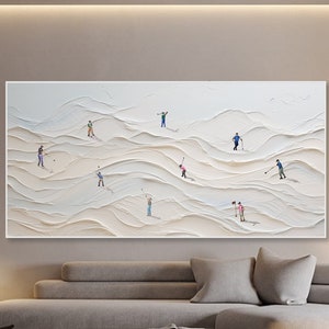 Original Golf Sport Gemälde auf Leinwand Benutzerdefinierte Gemälde Textur Wandkunst Personalisiertes Geschenk Golfer Geschenk Gemälde Kunst Weiße Textur Kunst