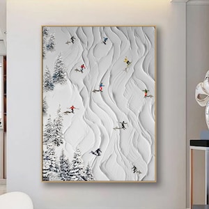Pintura a óleo rosa e azul, pintura de faca original, arte abstrata de parede, decoração de parede de primavera, pintura acrílica artesanal