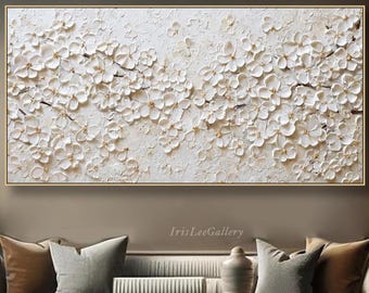 Weiße Hortensien Leinwandbild – Strukturierte Wandkunst 101,6 X 71,1 Cm Fürs Zuhause