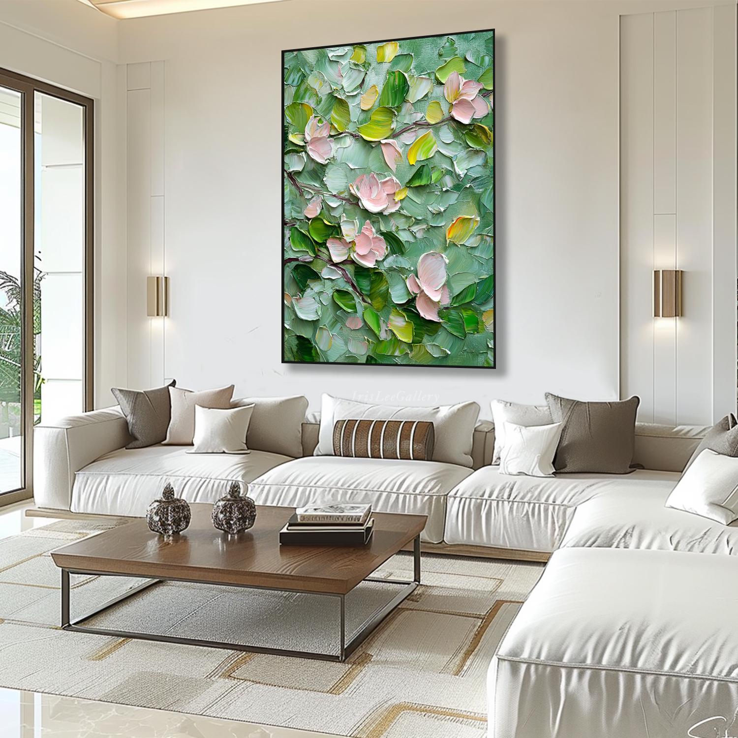 Original 3D Textured Wall Art Floral Painting on Canvas Abstract ...