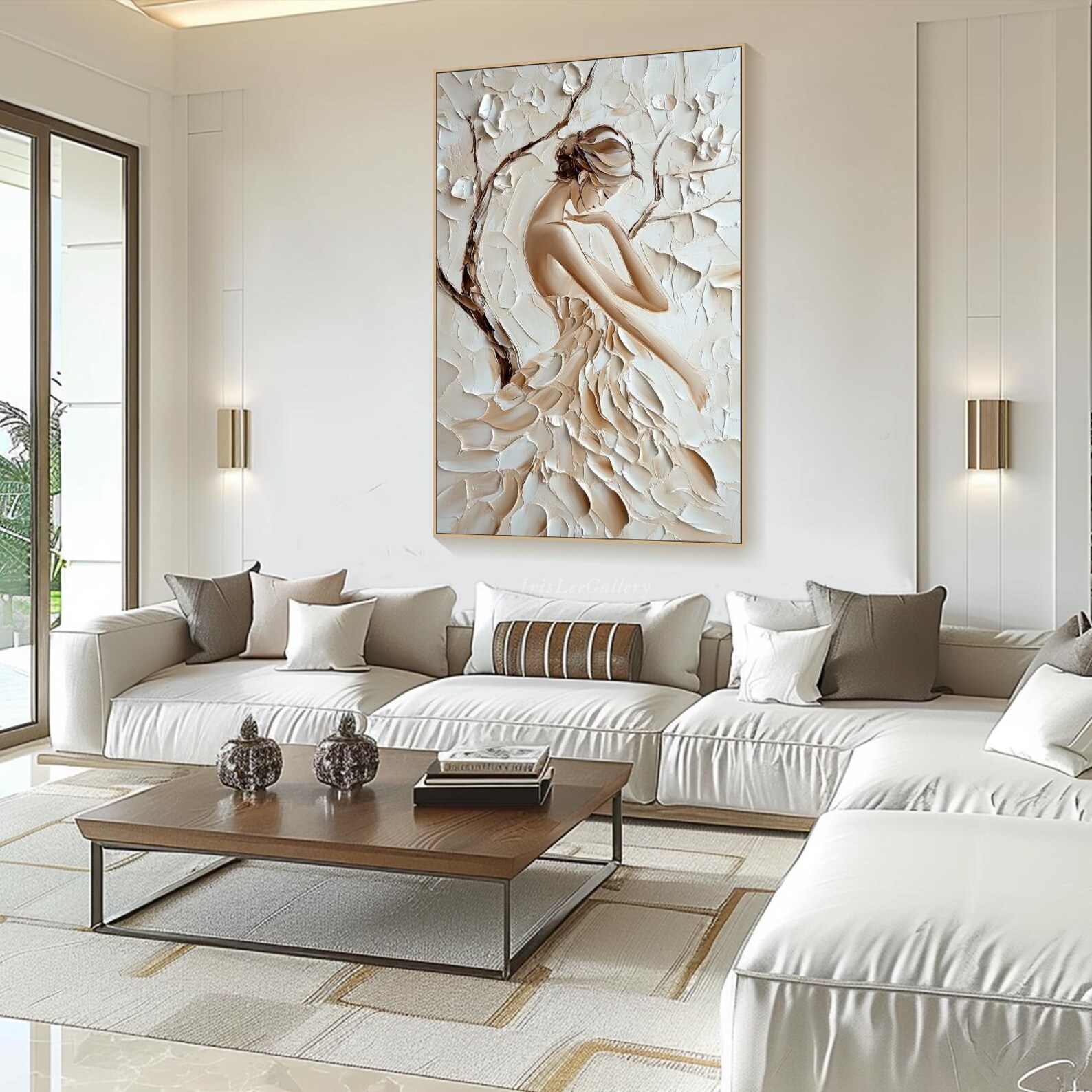 Abstract Woman Figure Painting on Canvas 3D Textured Nude Wall Art ...