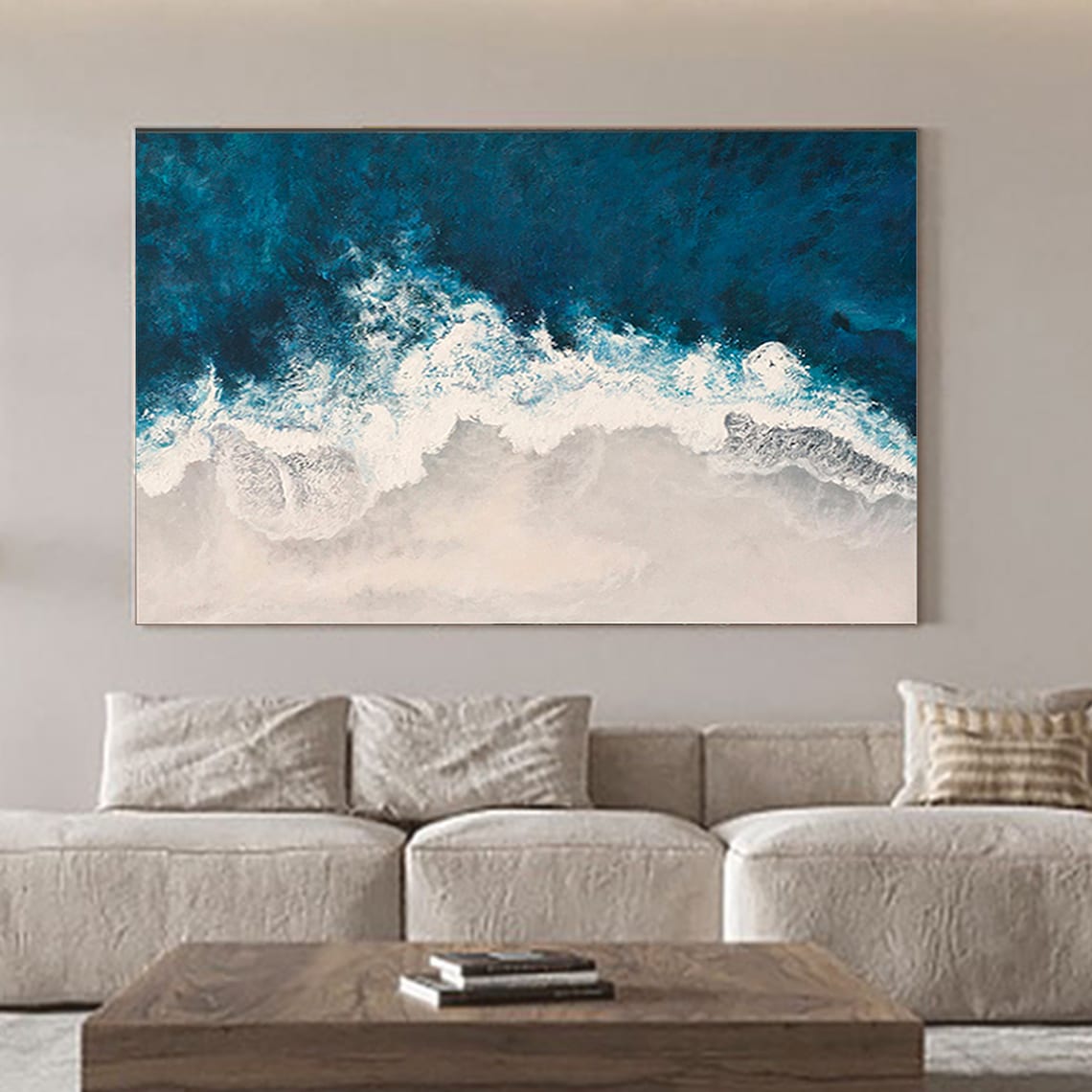 Ocean Painting Large Coastal Painting on Canvas Sea Landscape - Etsy