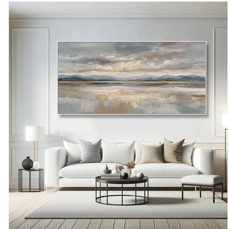 Textured Mountain Wall Art Original Landscape Oil Painting on Canvas ...
