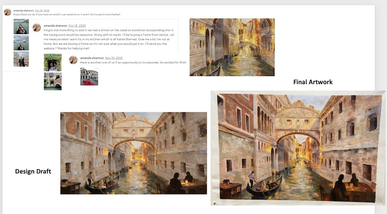 Custom Art Commission Custom Landscape Painting Personalized Textured Art Portrait From Photo Made to Order Canvas Art Custom Sports Gift image 4