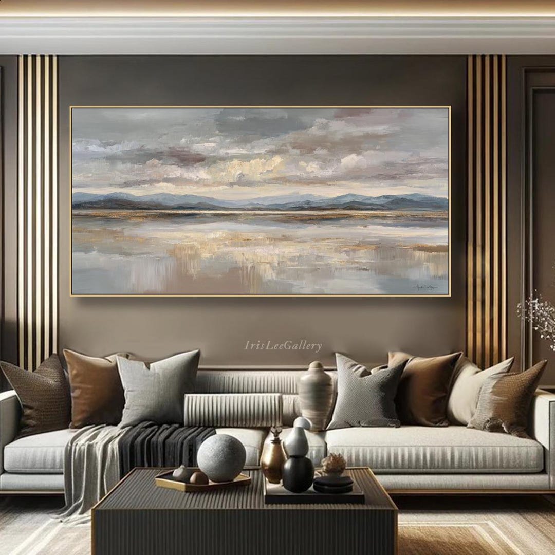 Textured Mountain Wall Art Original Landscape Oil Painting on Canvas ...