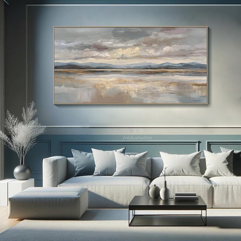 Textured Mountain Wall Art Original Landscape Oil Painting on Canvas ...