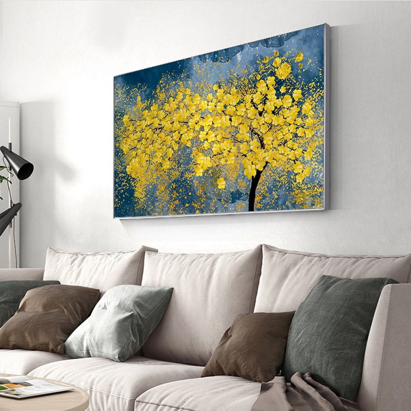 3D Oil Painting Flower on Canvas Yellow Flower Art Hand - Etsy Canada