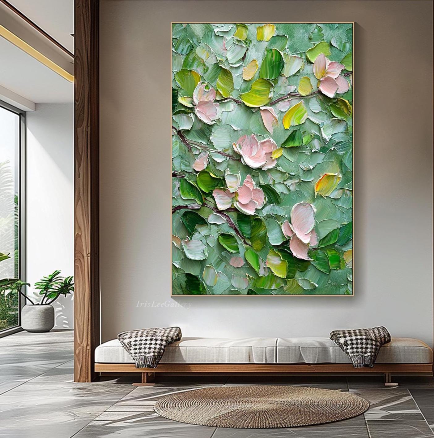 Original 3D Textured Wall Art Floral Painting on Canvas Abstract ...