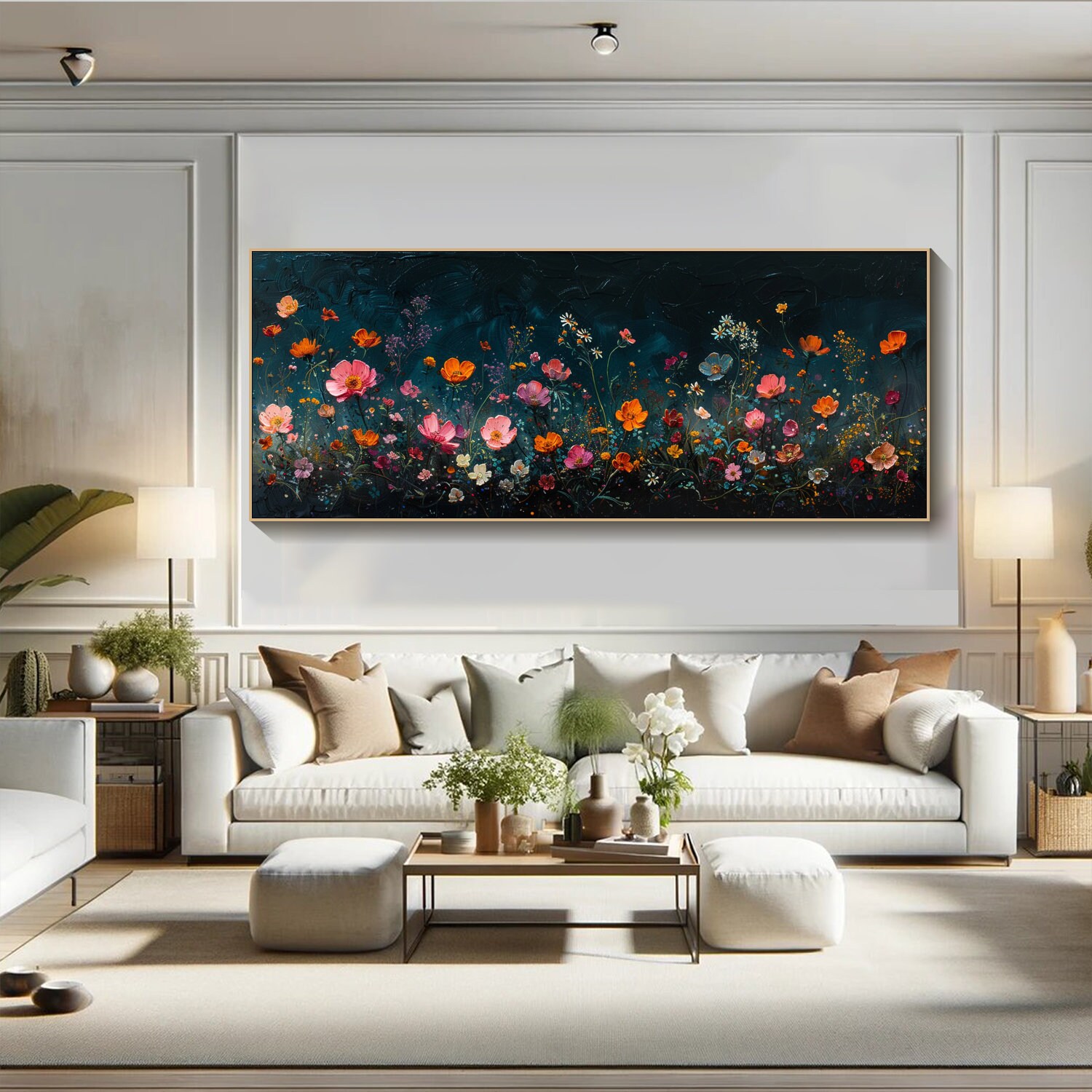 Original Flower Painting on Canvas 3D Texture Painting Scenery Art ...