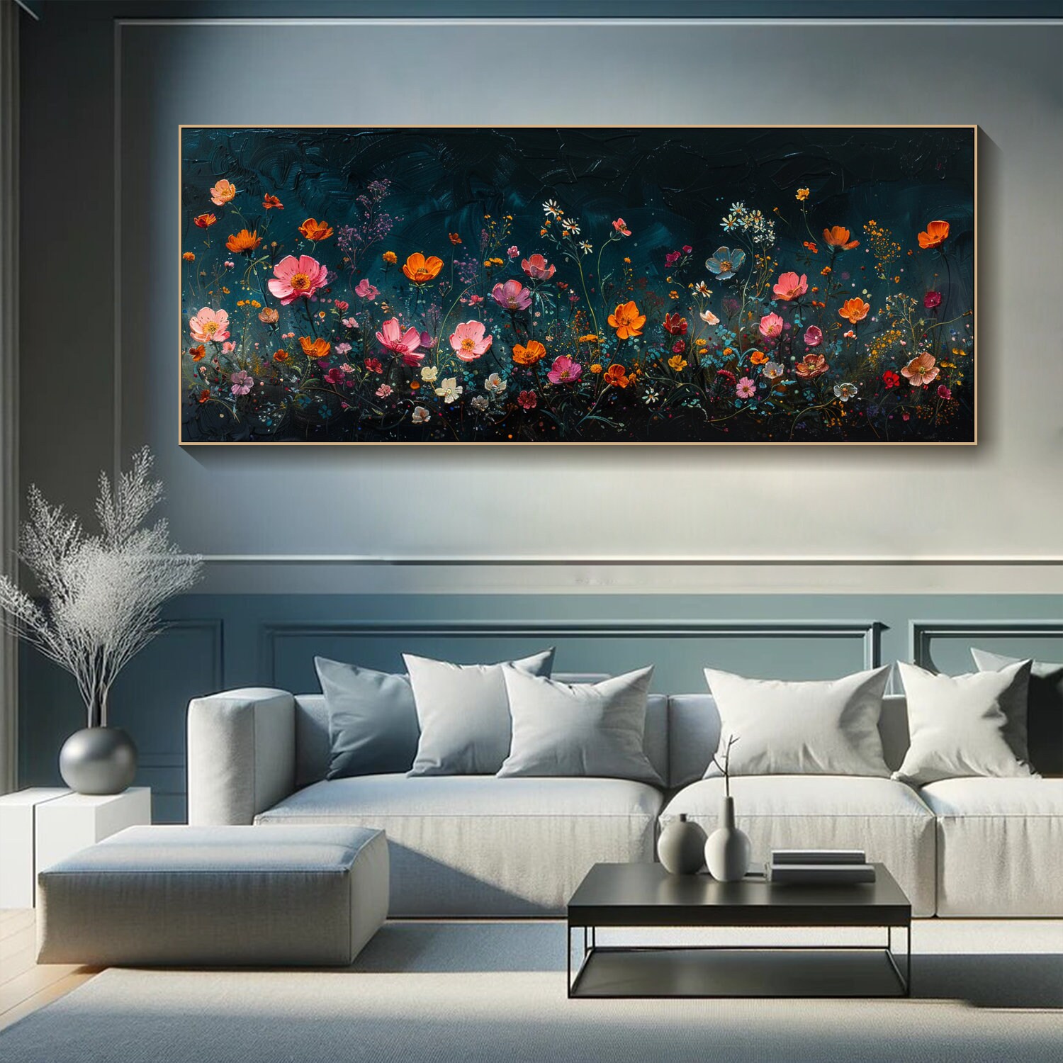 Original Flower Painting on Canvas 3D Texture Painting Scenery Art ...