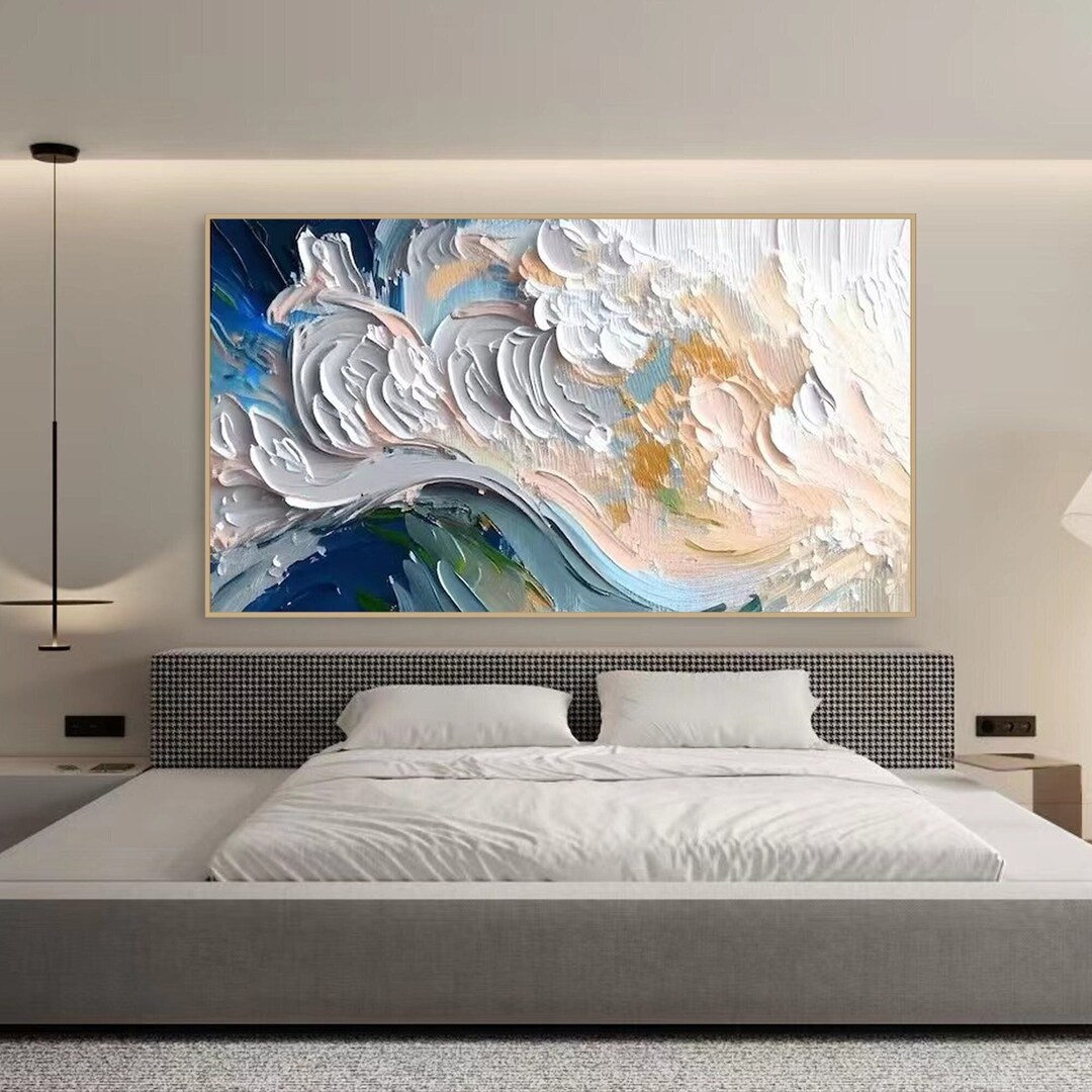 Original Flower Textured Wall Art 3D Abstrat Painting on Canvas Wall