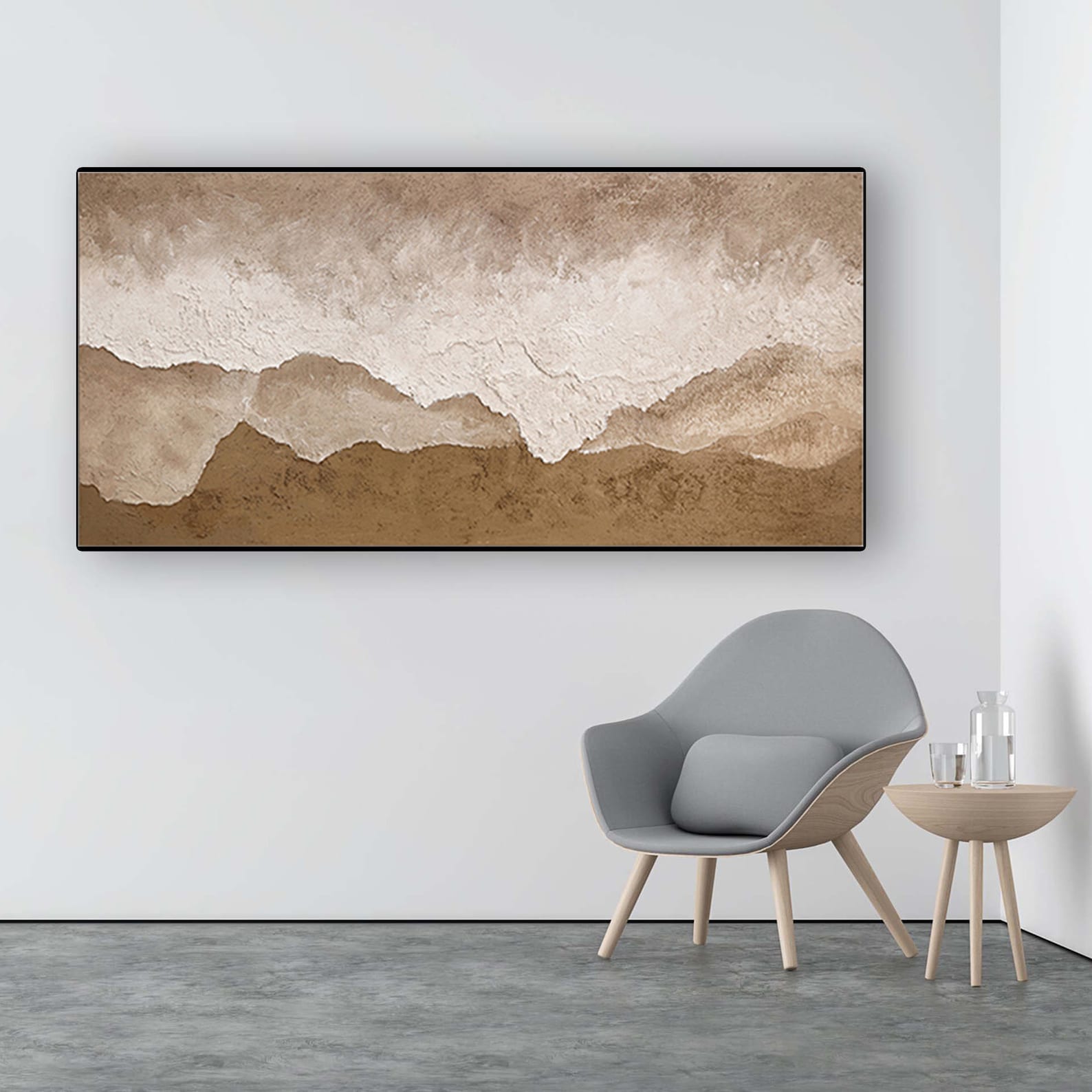 Earth Tone Wall Art Custom Canvas Wall Art Wabi Sabi Textured - Etsy