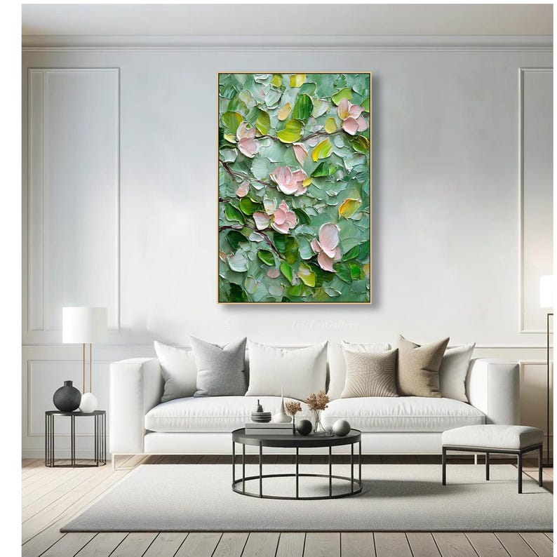 Original 3D Textured Wall Art Floral Painting on Canvas Abstract ...
