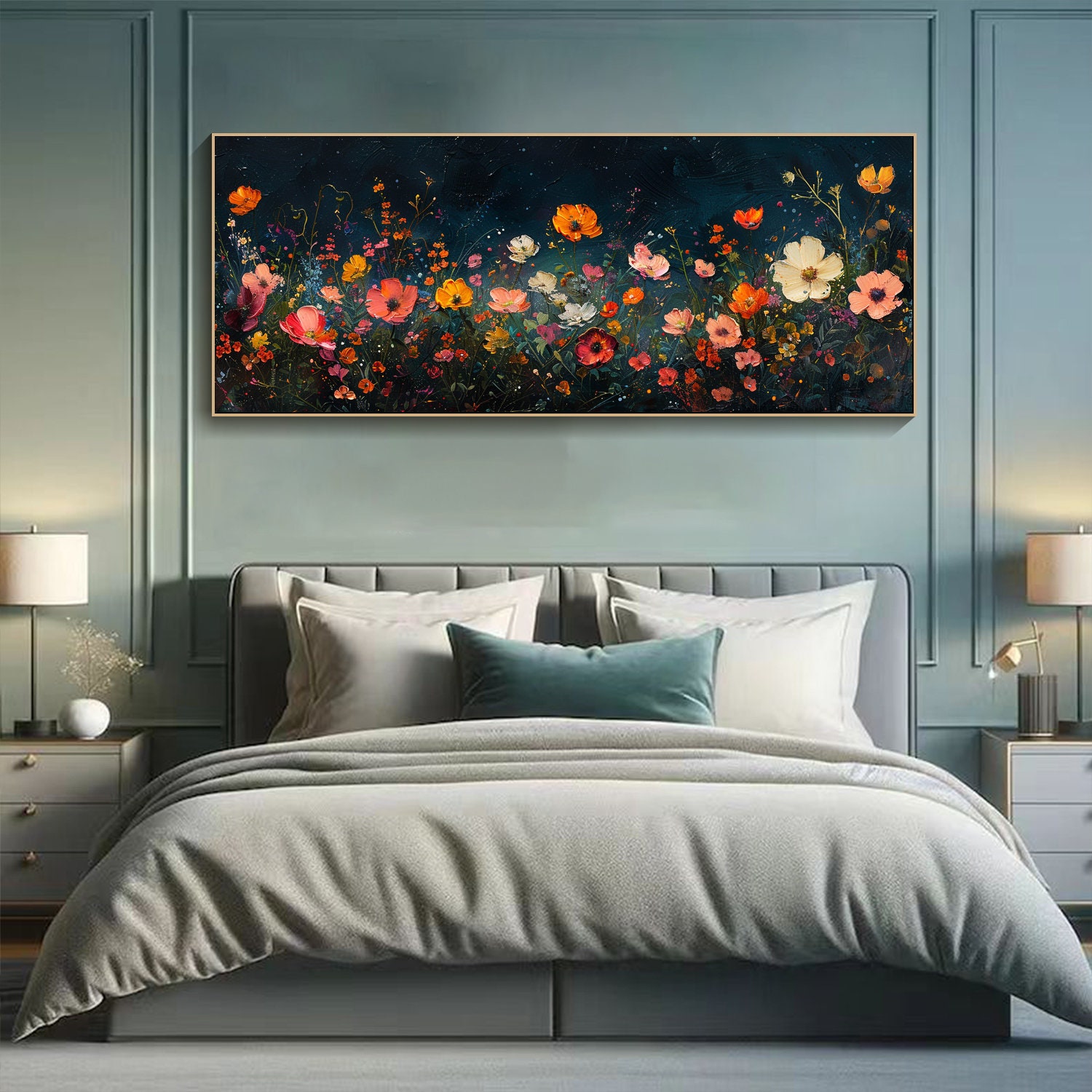 Original Flower Painting on Canvas 3D Texture Painting Scenery Art ...