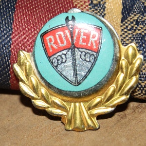 Vintage 1950s Rover Car Emblem Pin - British Automotive memorabilia badge