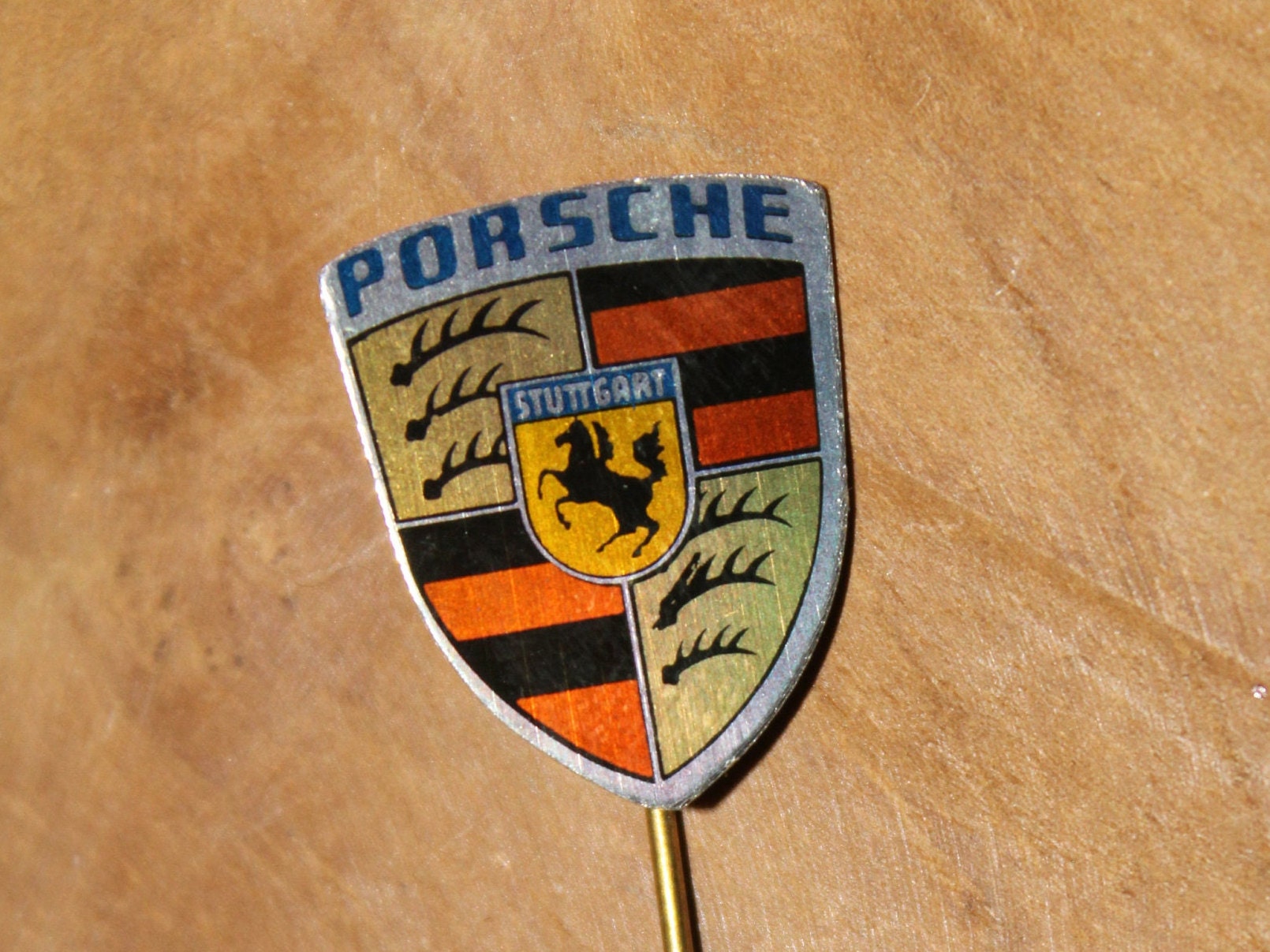 Original Porsche Emblem Coat Of Arms Logo Adhesive Label Sticker