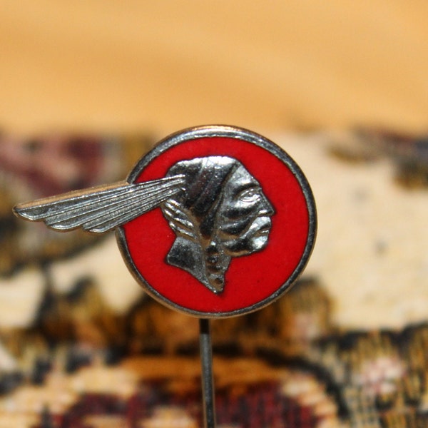 pontiac chief head car pin - Vintage American automotive emblem badge 1950's