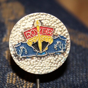 Vintage Rover car pin badge - British automotive logo 1960&#39;s