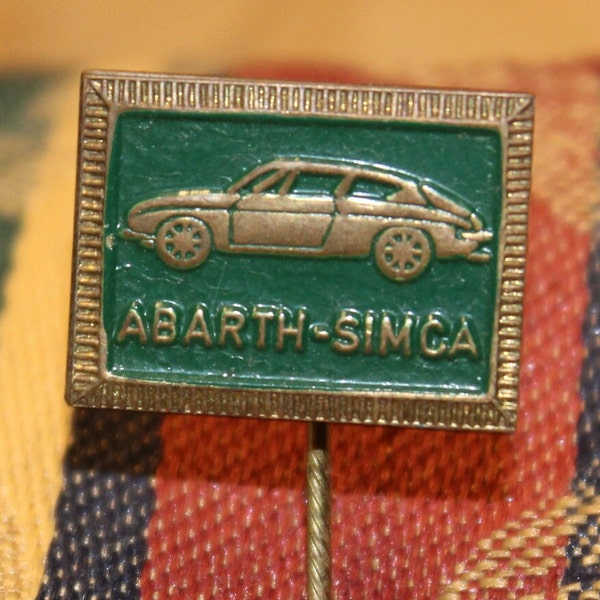 Vintage Abarth Simca 2000 Racing Pin - Classic Car Collectible badge