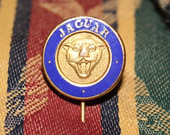 Vintage Jaguar enamel pin badge - automotive car transport 1960's