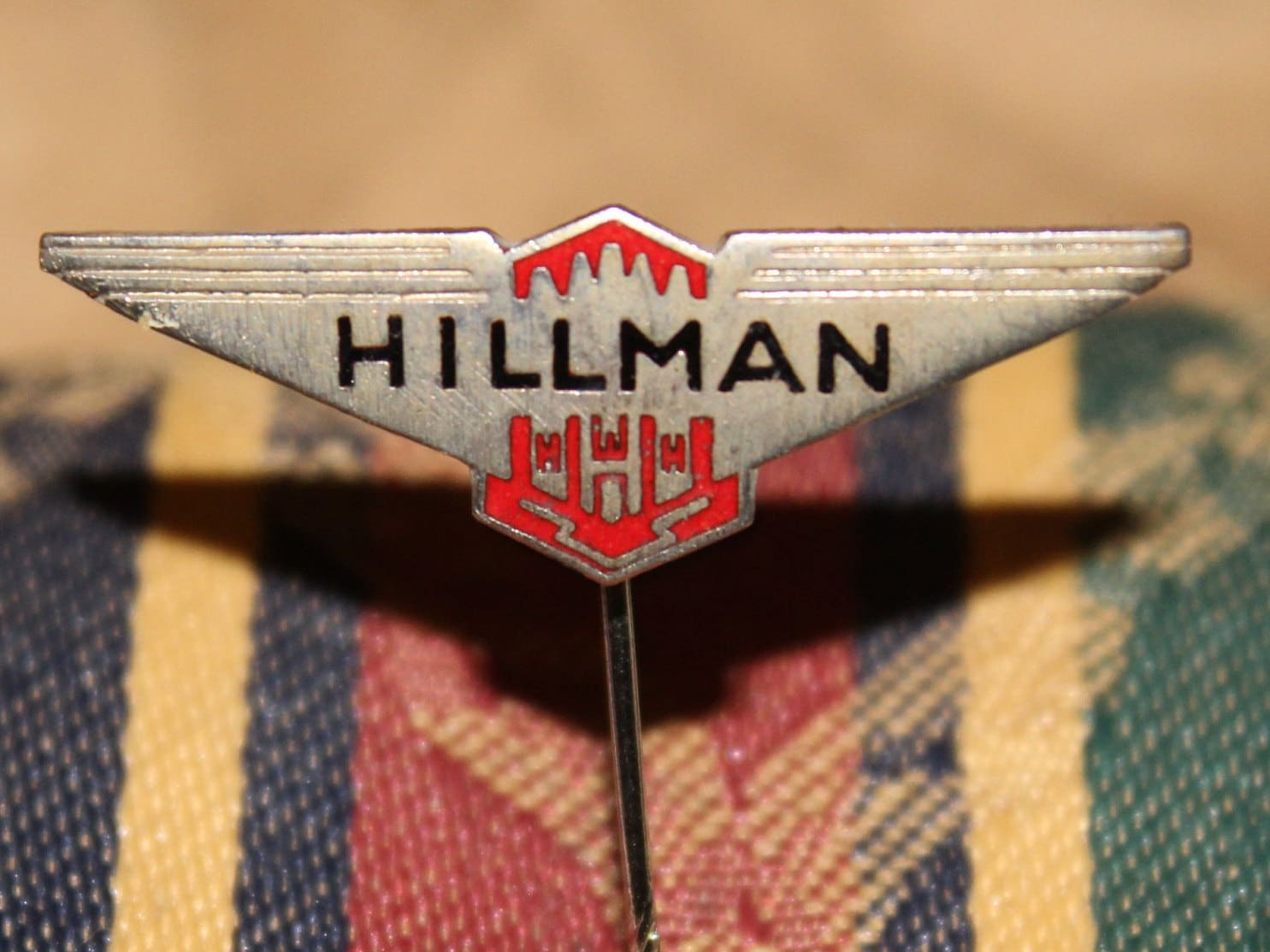 Hillman Automobile Enamel Pin Badge - Original 1960's Advertising