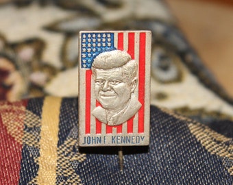 Vintage john f kennedy pin - 1960's promotional campaign badge
