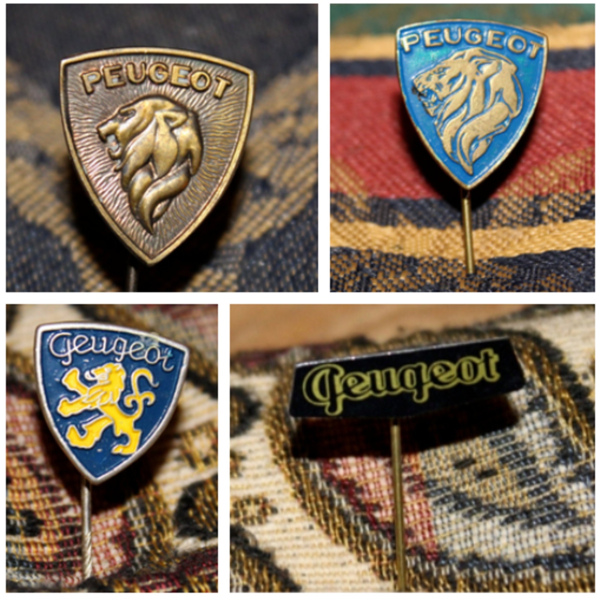 Vintage Peugeot Pin Badge - Lion Emblem Logo - Automotive