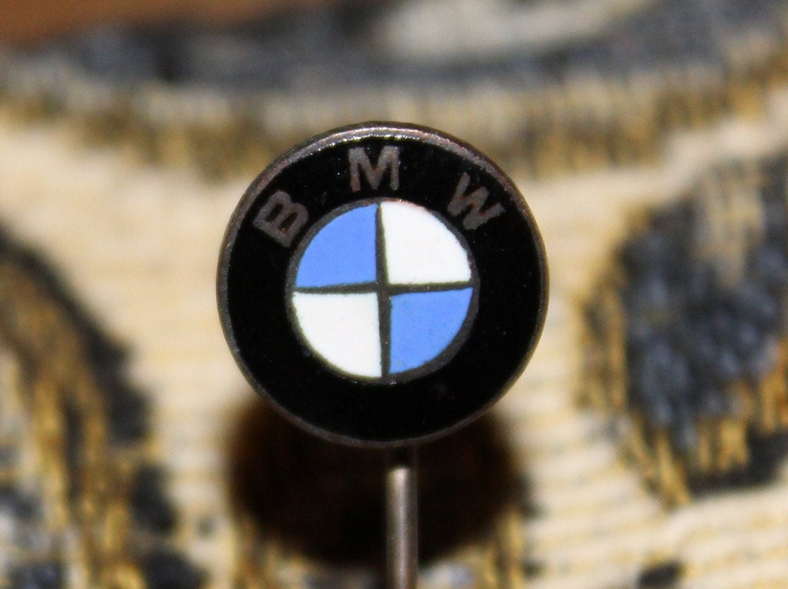 BMW Car Pin Badge Vintage Enamel Automotive 1960's 
