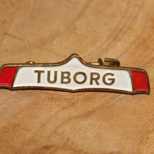 Vintage tuborg bierbrouwerijbroche - ale pils reclame-embleem badge uit de jaren 1960