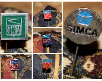 Vintage Simca automotive pin badge stick - French car automobilia