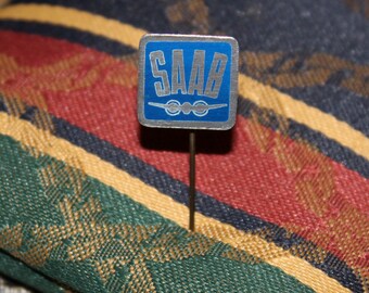 Vintage metal pin - Saab logo - lapel tie badge - automotive motor car mancave