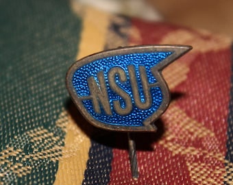 NSU motorenwerke enamel advertising pin - german automotive car badge