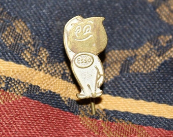 Vintage Esso Oil Drop Man Pin - Petroliana Lapel Badge