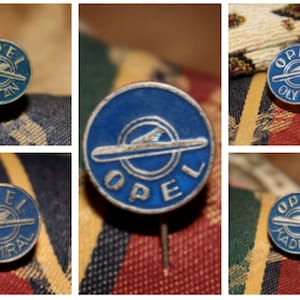 Vintage Opel Auto Logo Pins 1960er Jahre- Opel Kapitan Olympia Admiral Kadett - Revers Emblem Abzeichen
