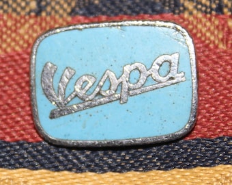 Vintage Vespa scooter brooch enamel badge 1950's