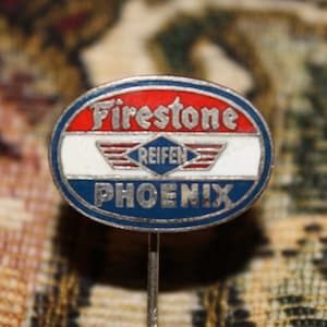 Firestone phoenix car tires enamel pin badge - automotive car parts