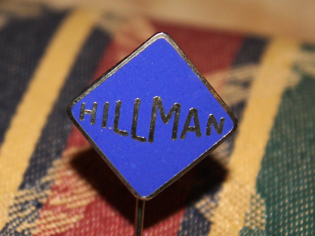 Vintage Hillman Motor Pin Enamel Car Advertising Badge CA Etsy