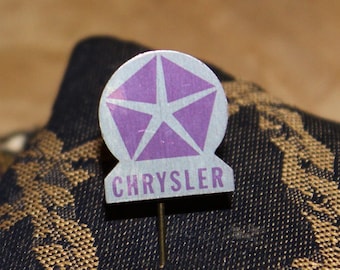 Vintage chrysler automotive pin - chrysler motor logo collectable - lapel badge - 1960's