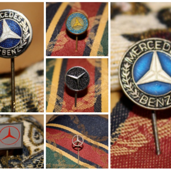 Mercedes benz pin badge logo -  automotive german car 1960's