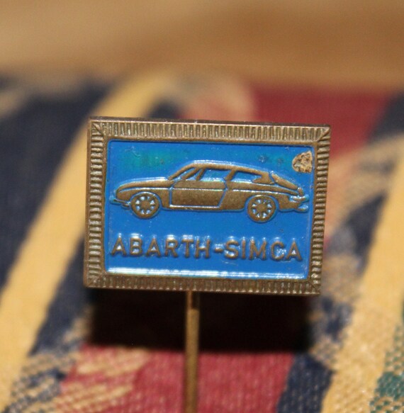 Vintage Abarth Simca 2000 Racing Pin - Classic Car Co… - Gem