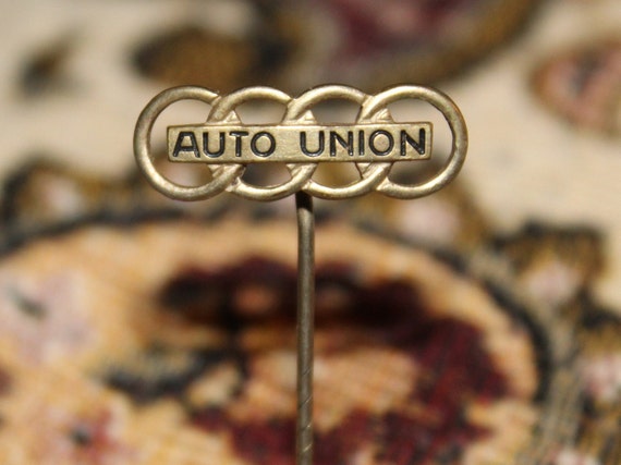 Vintage DKW auto union pin - german automotive ad… - image 1