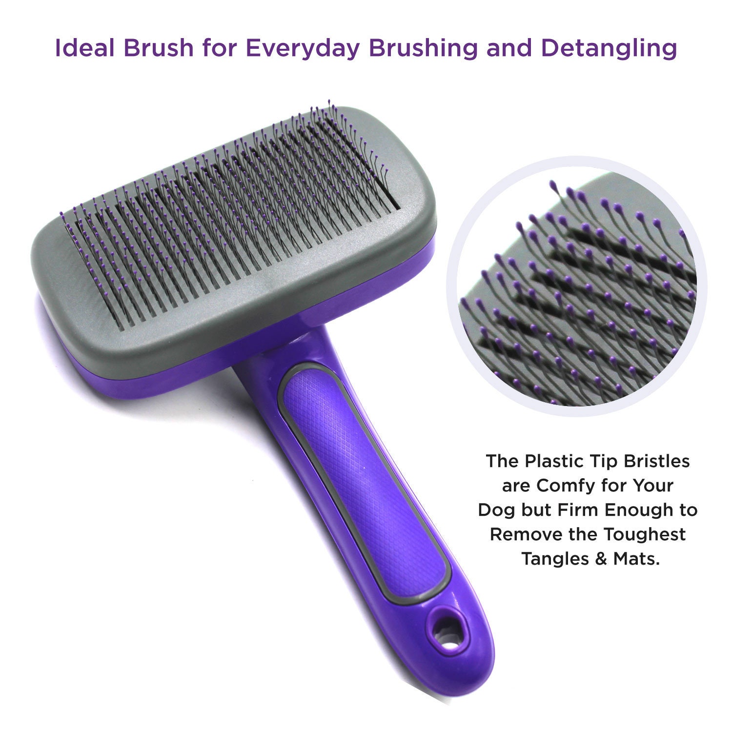Hertzko Self Cleaning Slicker Brush with Plastic Tips for Etsy
