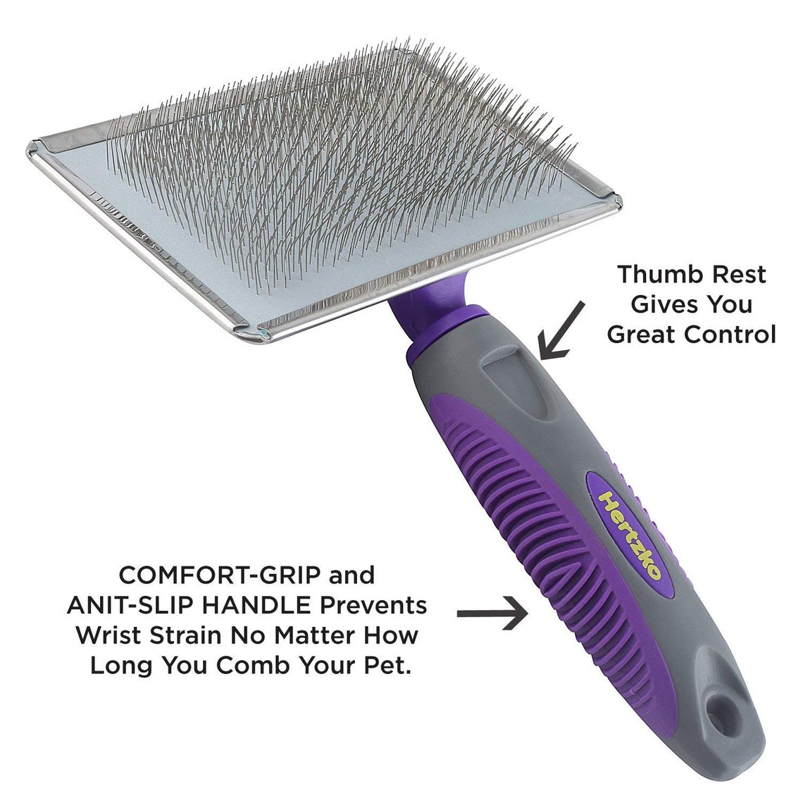 Hertzko Slicker Brush for Dogs and Cats Pet Grooming Dematting Etsy