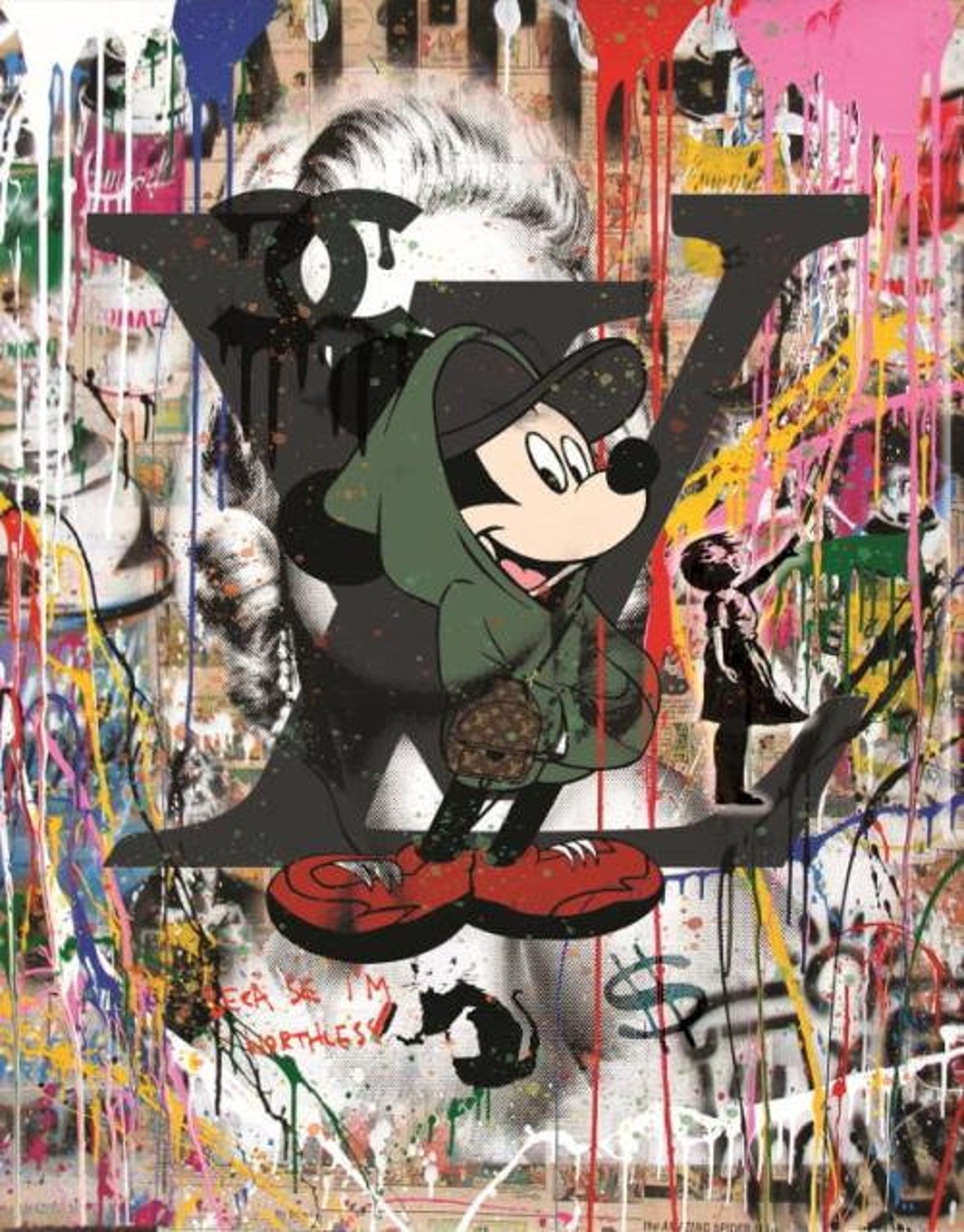 MICKEY MOUSE Leinwand Bild Pop Art Street Deko Bild XXL Etsy