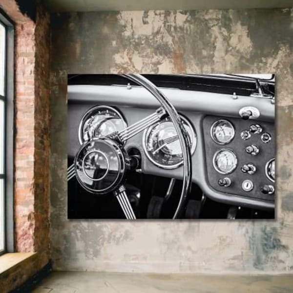 Auto Wandbild | Leinwandbild | Deko Bilder XXL | US Cars | Oldtimer | Schwarz Weiss