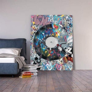 Image | Pop Art | Street Art | Canvas | Mickey | Disney | XXL decorative murals
